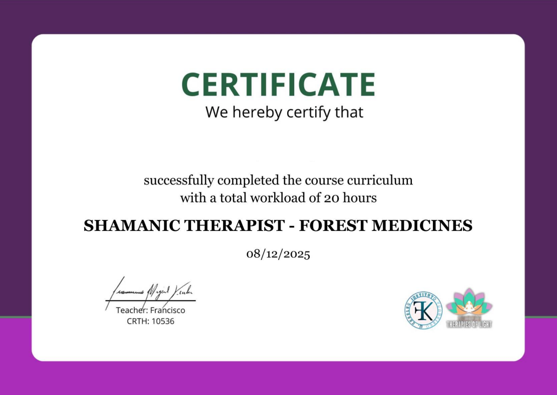 Shamanic Therapist - Forest Medicines certificate